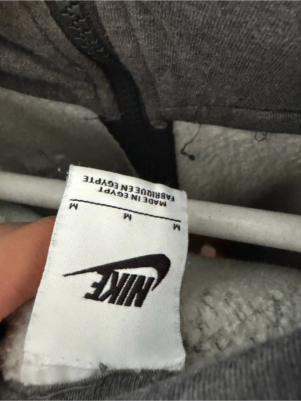 Nike Men's Charcoal Gray Zip-Up Hoodie